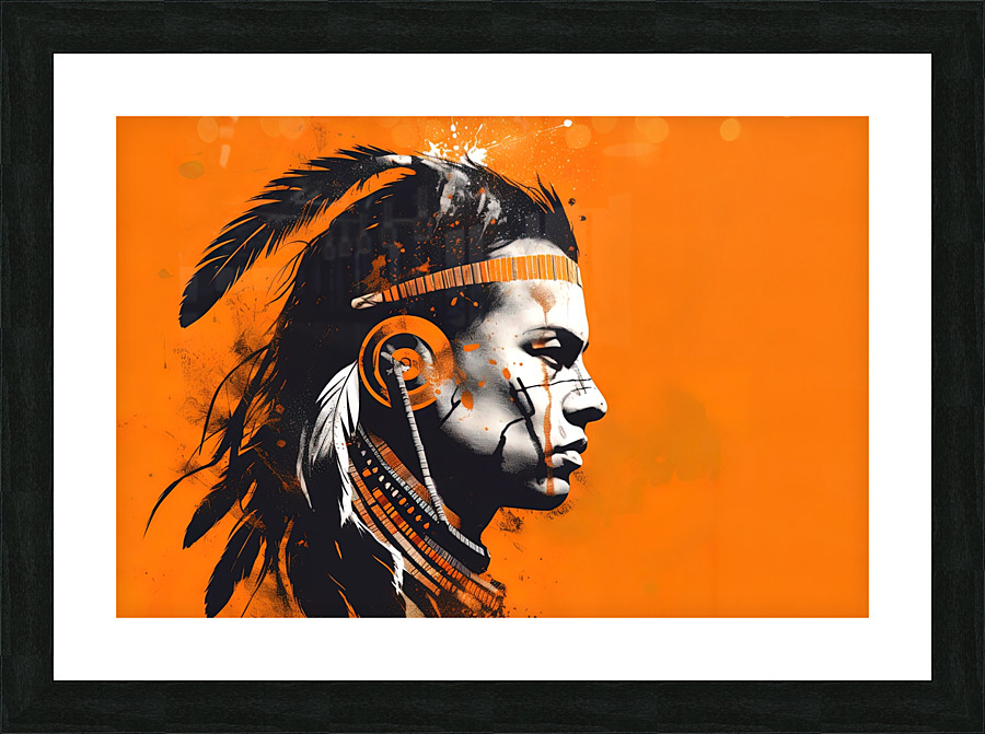 Orange Nativepunk  1 Picture Frame print