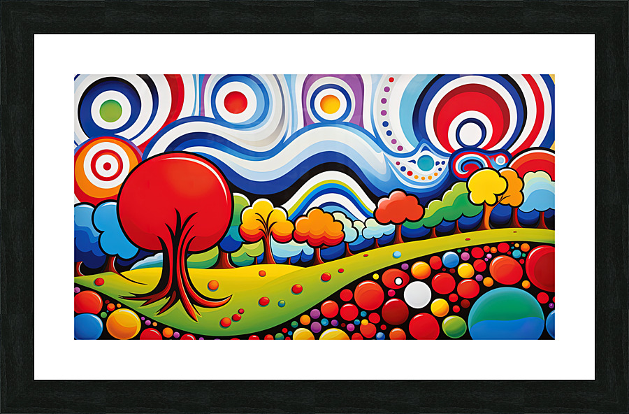 Pop Art Landscape Picture Frame print