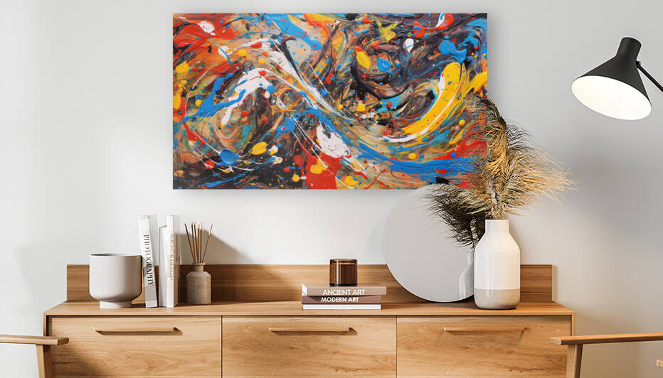 Act of Work Vibrant Splat by John D Williams