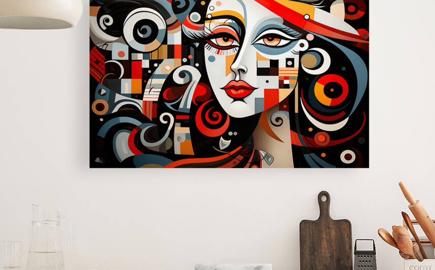 Eyes of Cubism Mid-century Abstract by John D Williams