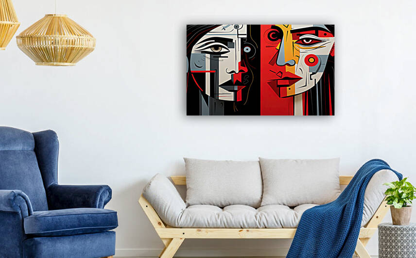 Cubist Abstract 2 Women by John D Williams