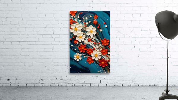 Flowers by Pollock Wall Preview