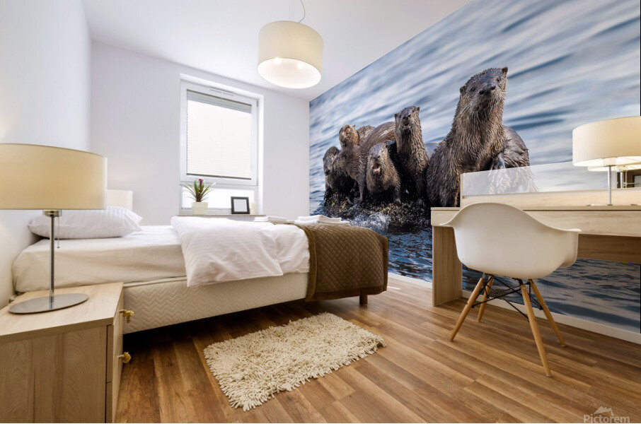 River Otters Mural print