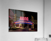 Reno Pink Arch Sign Acrylic Print