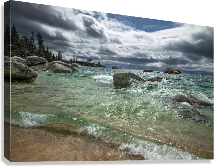 Lake Tahoe Wave Curl Canvas Print