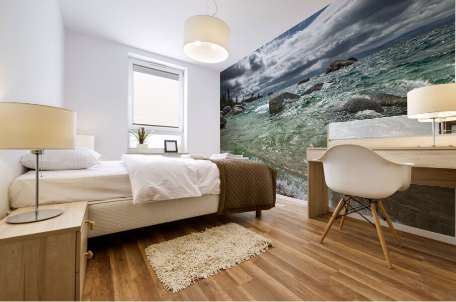 Lake Tahoe Wave Curl Mural print