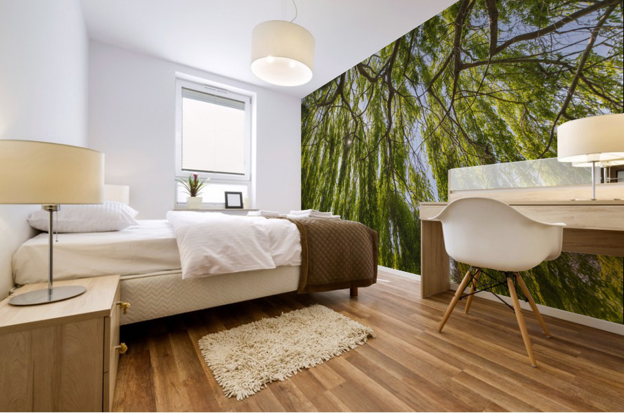 Under A Weeping Willow Tree Mural print