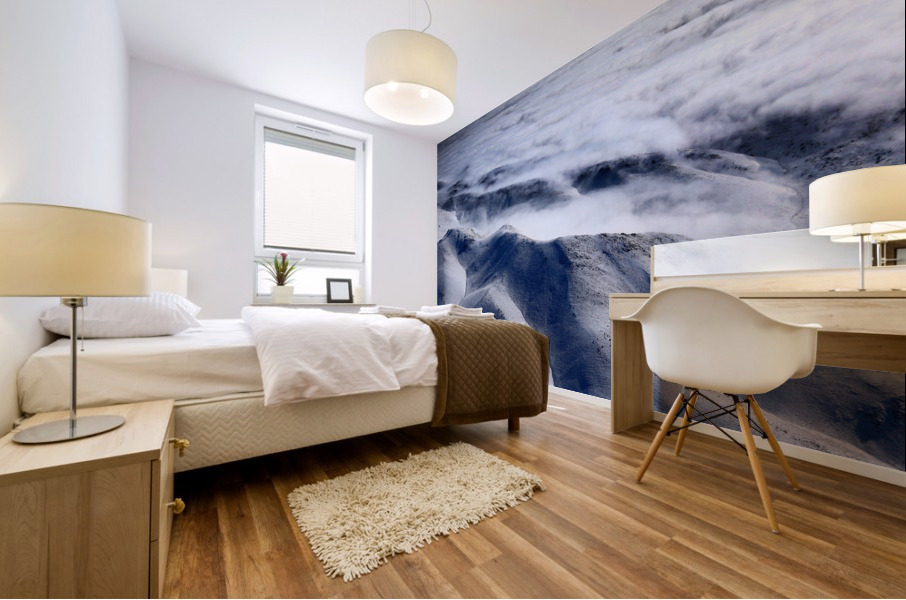 Over the Clouds and Mountains Mural print