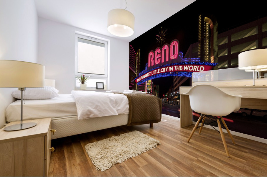 Reno Pink Arch Sign Mural print