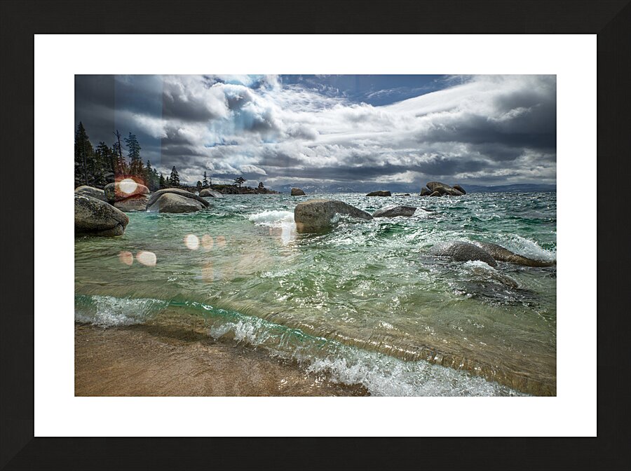 Lake Tahoe Wave Curl Picture Frame print