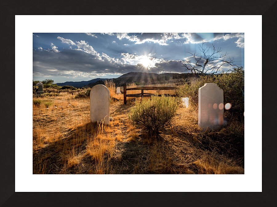 Old Washoe Cemetery Picture Frame print