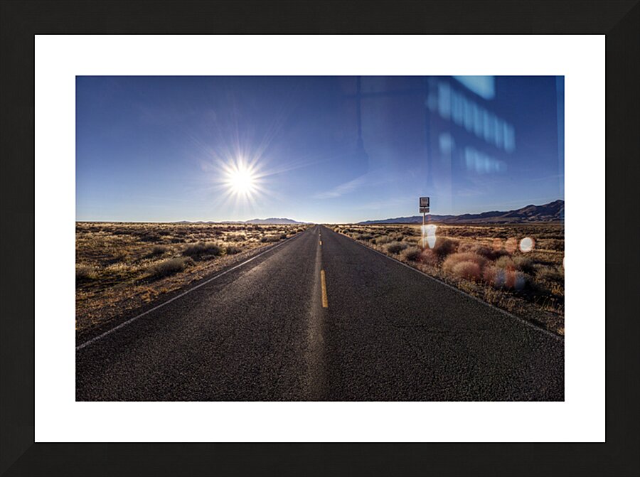 Remote Nevada Highway  Picture Frame print