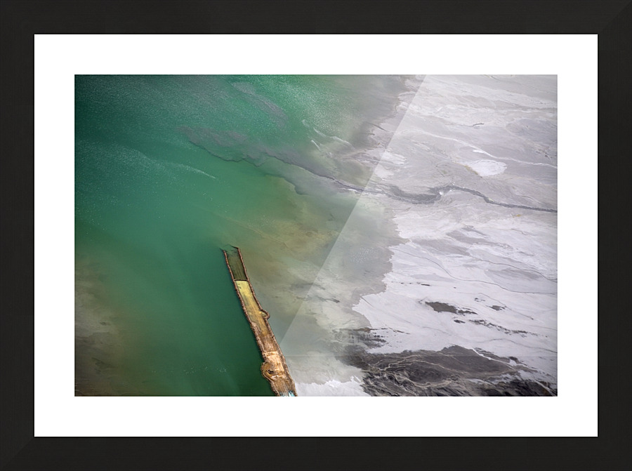 Frozen Tailing Pond Picture Frame print