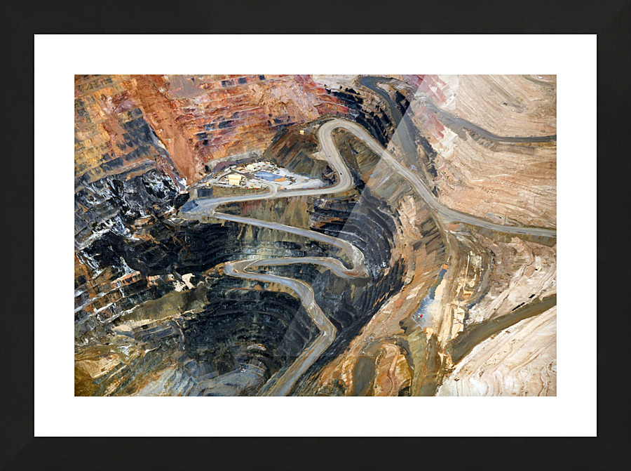 Down a Mining Road Picture Frame print