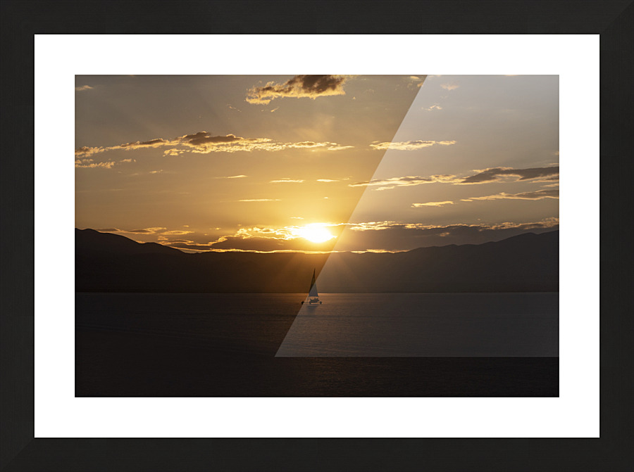 Landsailer at Sunset Picture Frame print