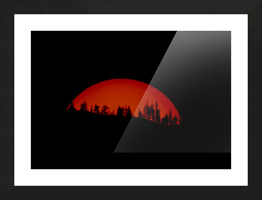 Red Sun Rising Picture Frame print