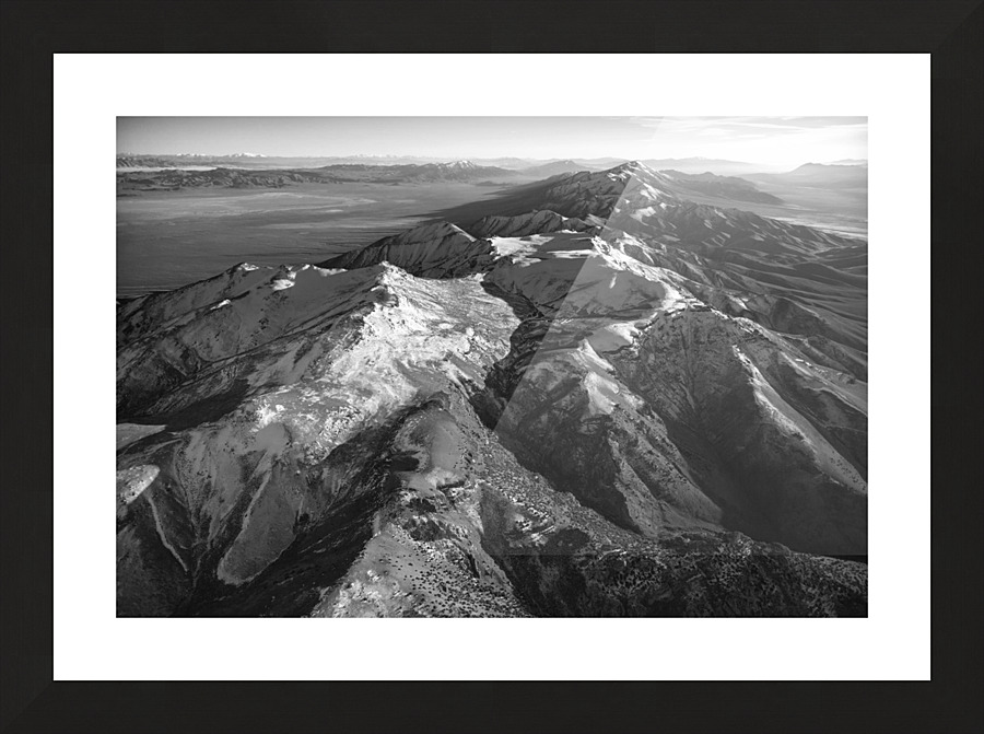 Tobin Mountain Range in Winter Picture Frame print