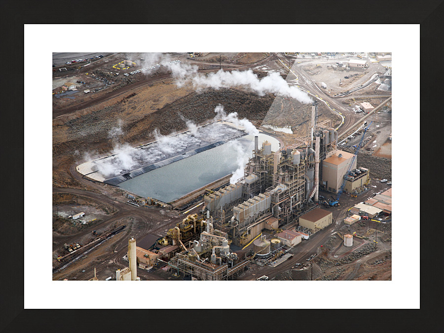 Mining Camp Aerial View Picture Frame print