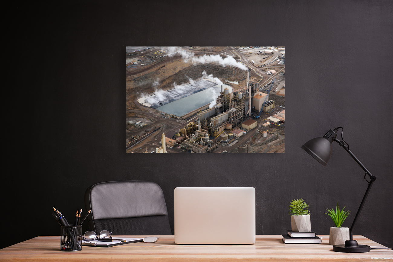 Mining Camp Aerial View Reproduction