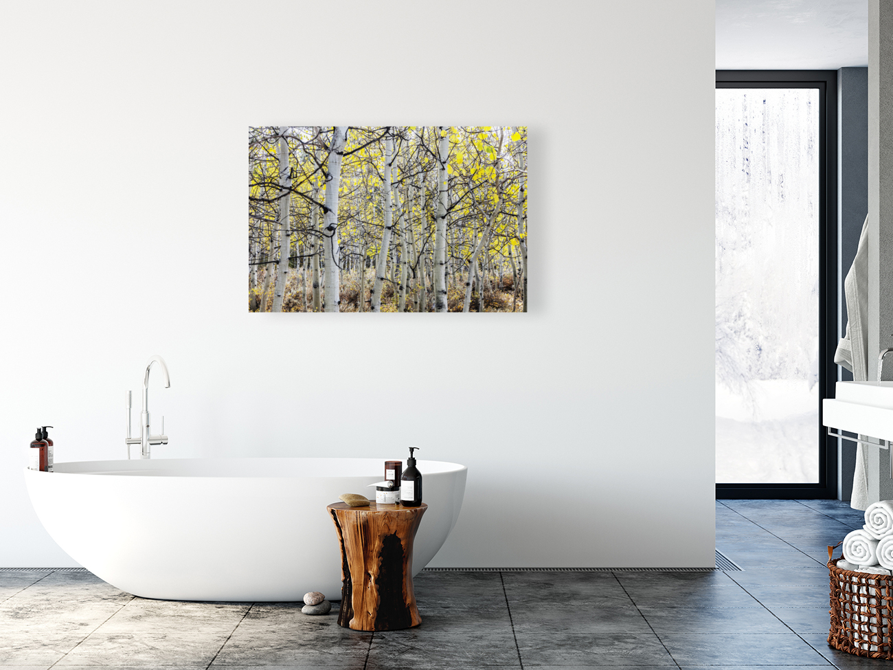 Aspen Tree Trunks Reproduction
