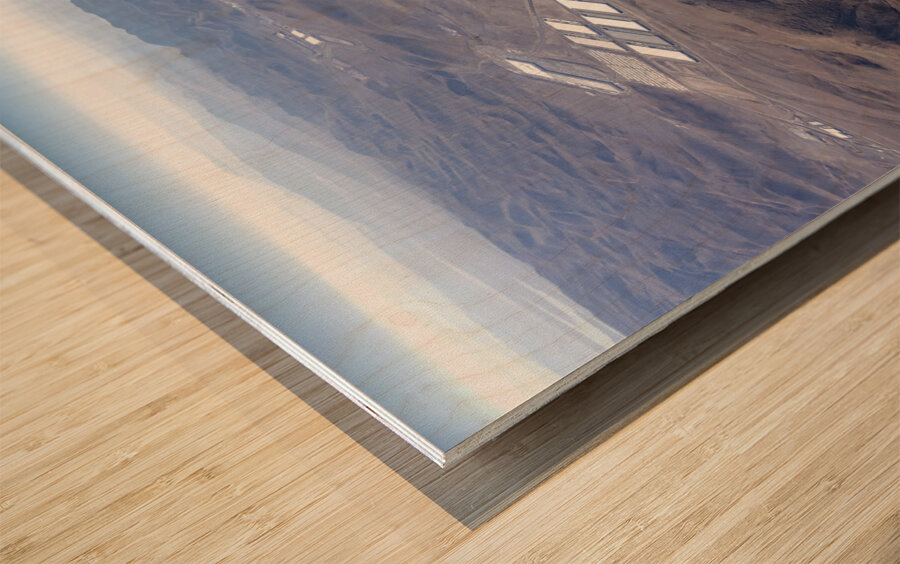 Aerial Tahoe Reno Industrial Center in Fall 2023 Wood print