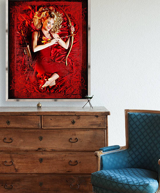 Lou Freeman©  Vintage Pin Up Girl on Valentines Day by Lou Freeman