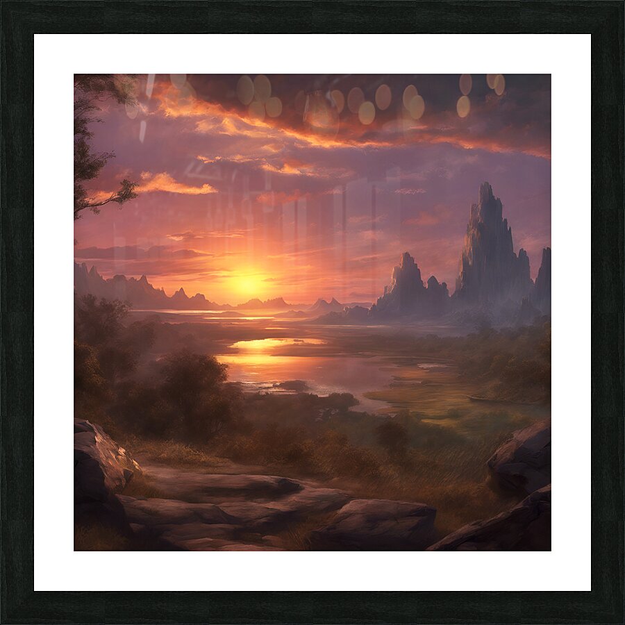Great sunset view Picture Frame print