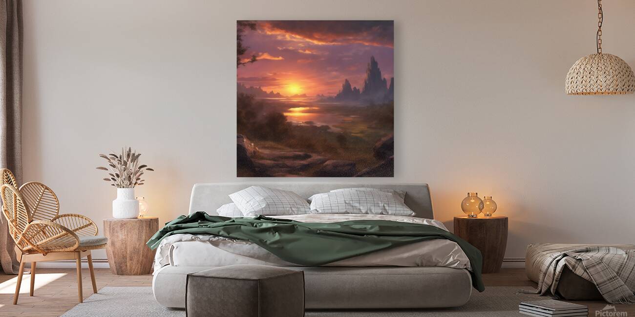 Great sunset view Reproduction