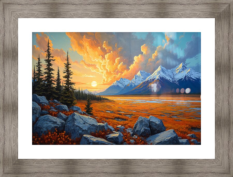 God s  Contry Picture Frame print