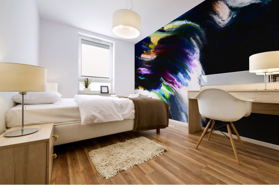 Hors real paint Mural print