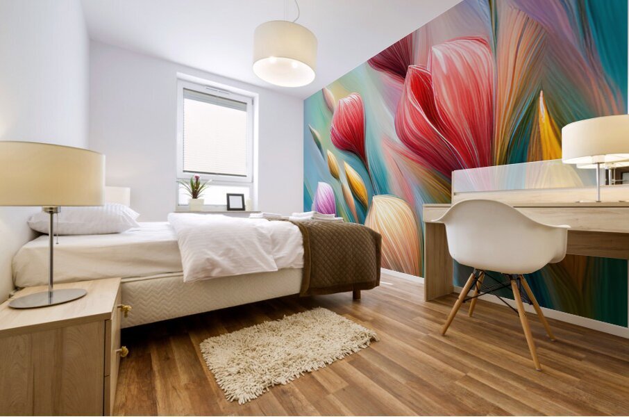 Daydream Tulip Mural print