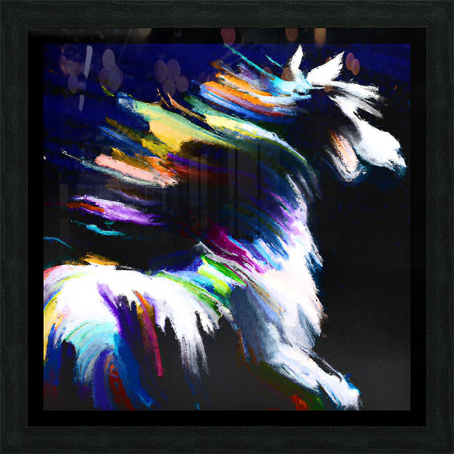 Hors real paint Picture Frame print