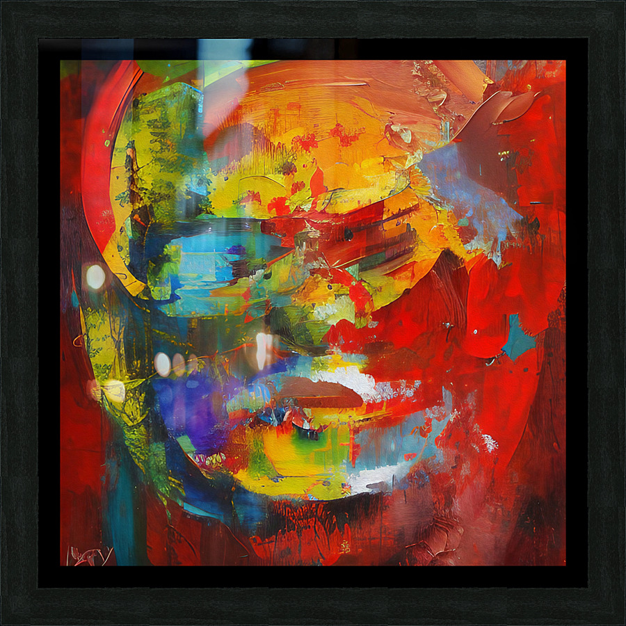 face for picto Picture Frame print