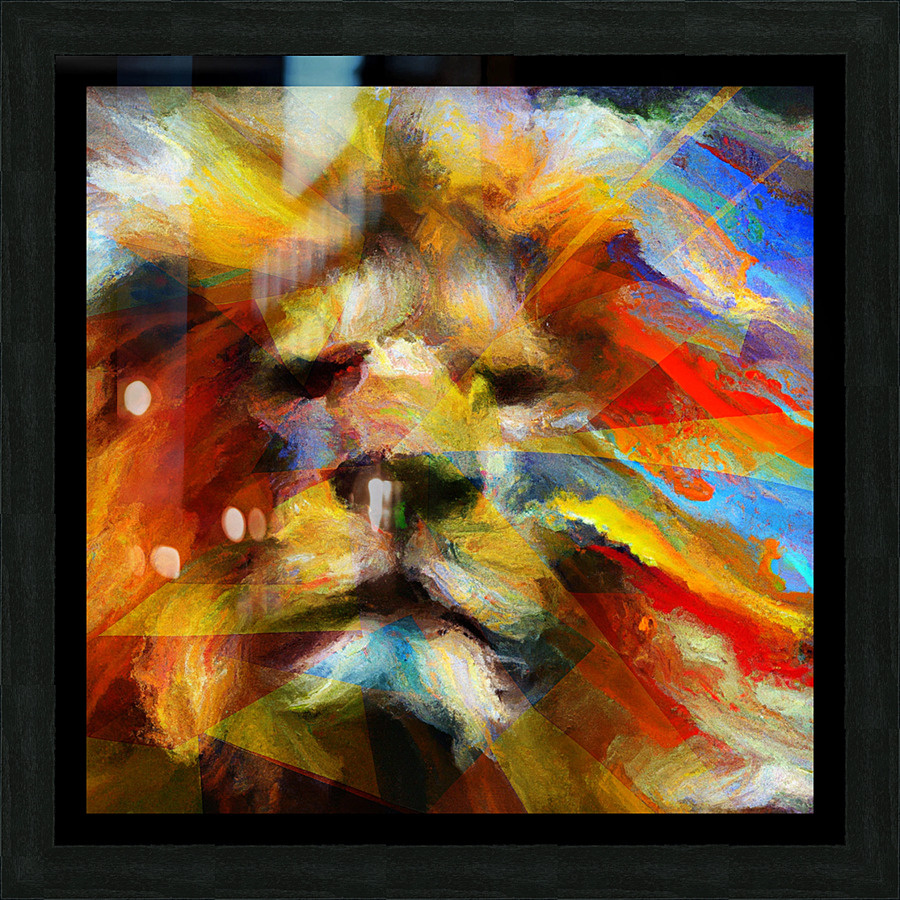 LION TINO Picture Frame print