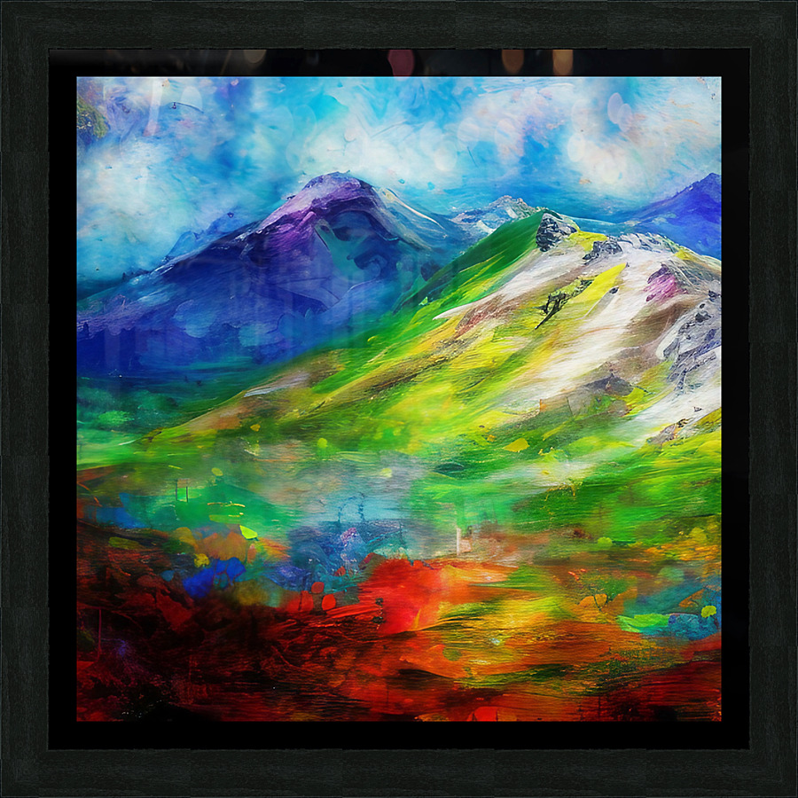GREEN AND ICE Picture Frame print