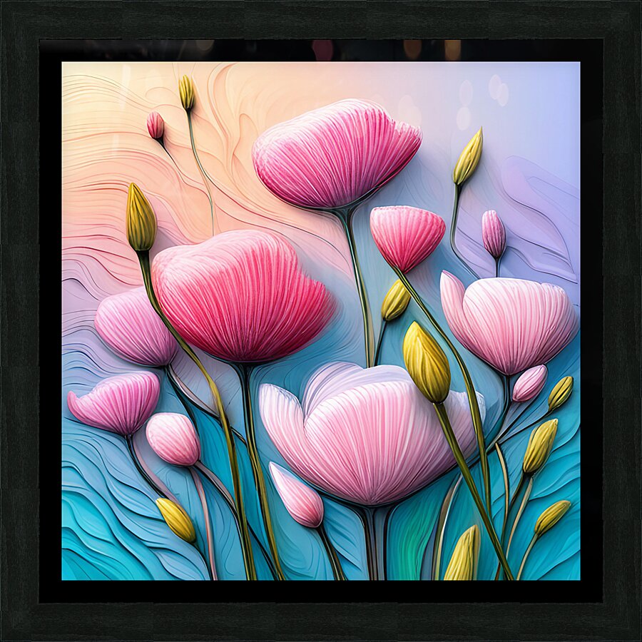 Pastel Petal Symphony Picture Frame print