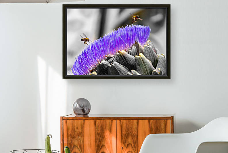 Bees on Artichoke flower by Per-Anders Gunnarsson