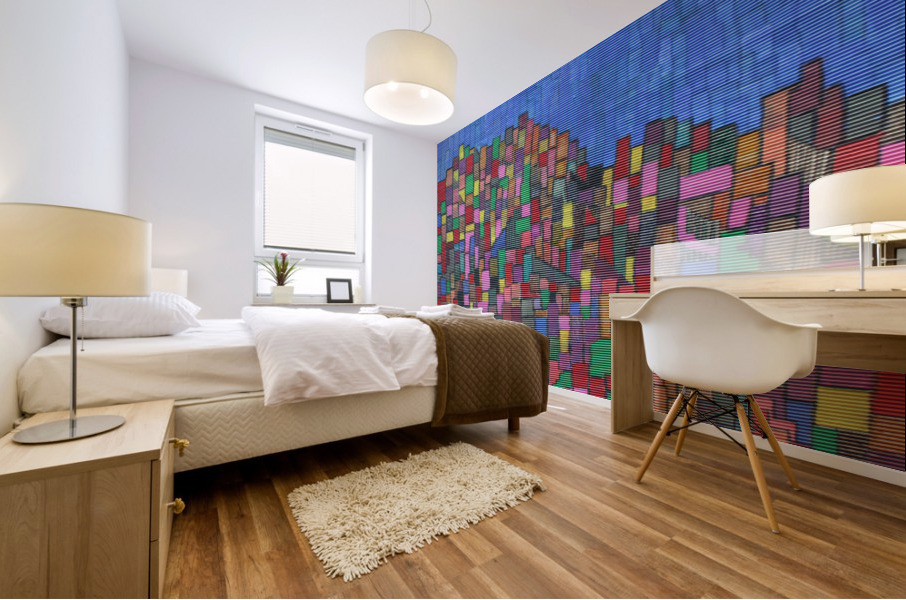 colorfulbuildings Mural print