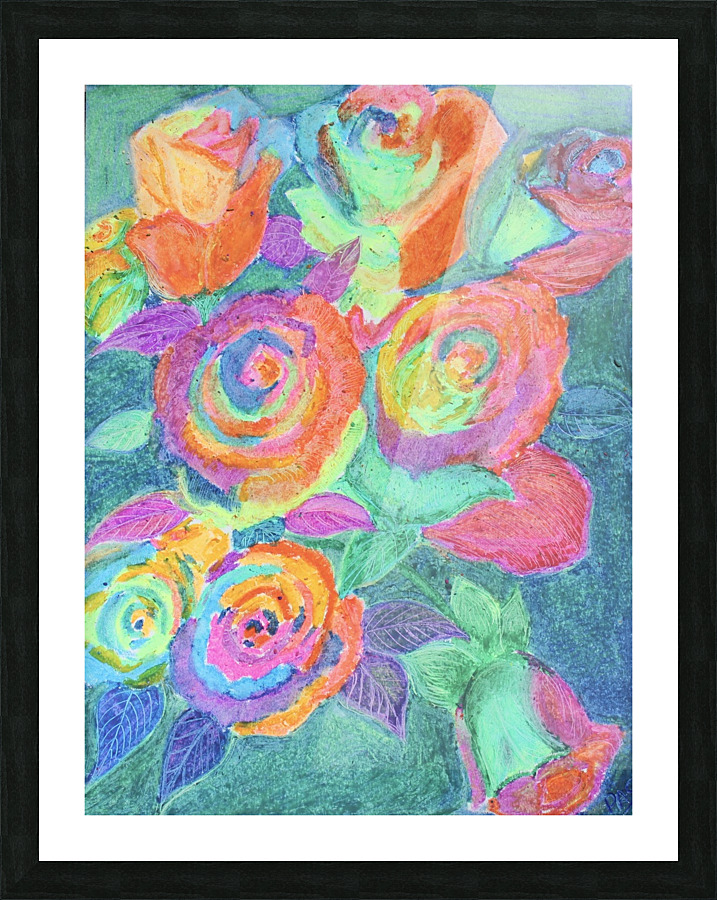 Colorful flowers Picture Frame print