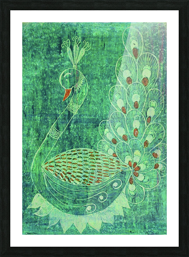 Peacock Picture Frame print