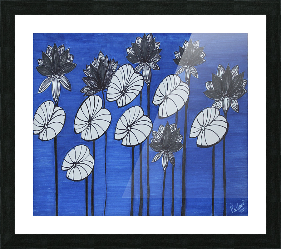 Black Lotus Picture Frame print