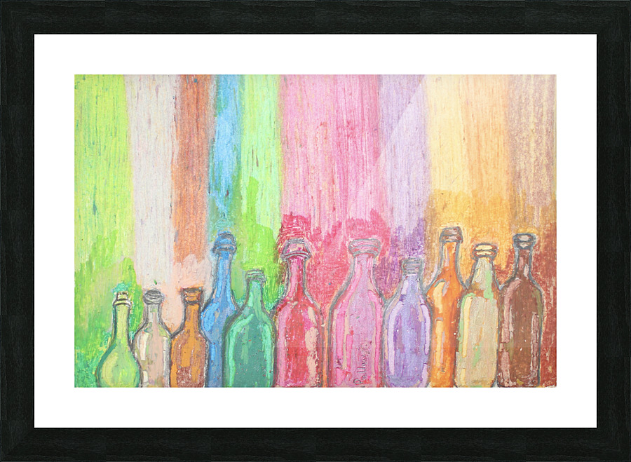 Colorful bottles Picture Frame print