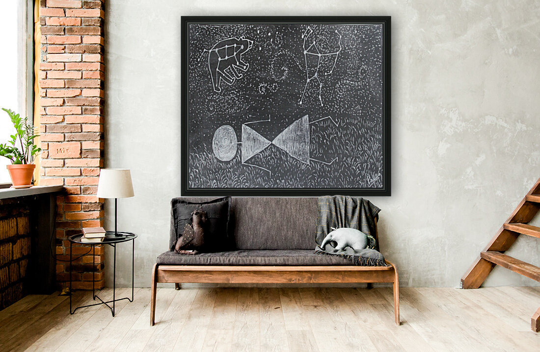 Daydreaming--Warli Tribal art Reproduction