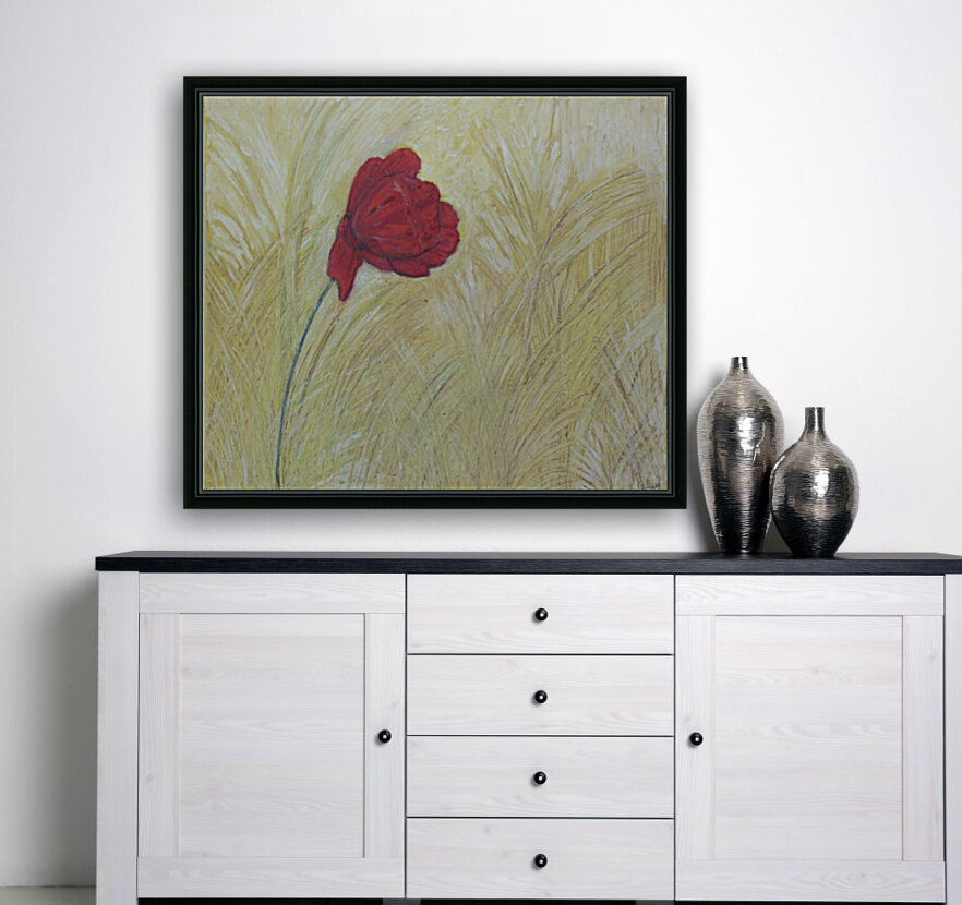 one red flower Reproduction