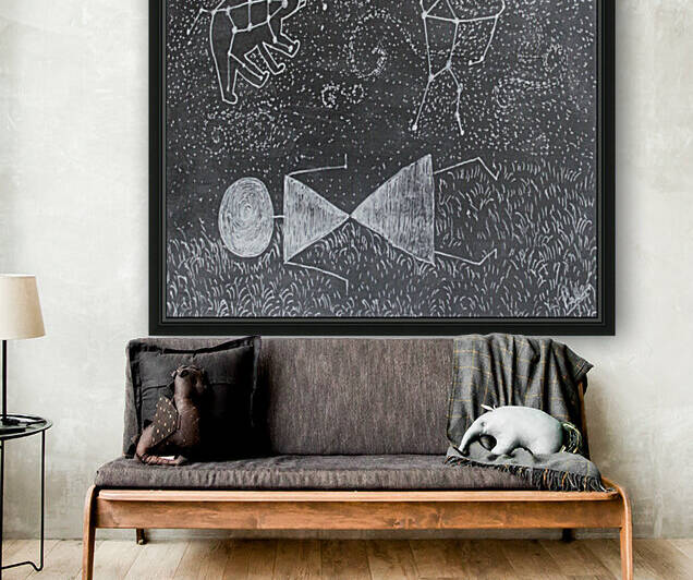 Daydreaming--Warli Tribal art Reproduction