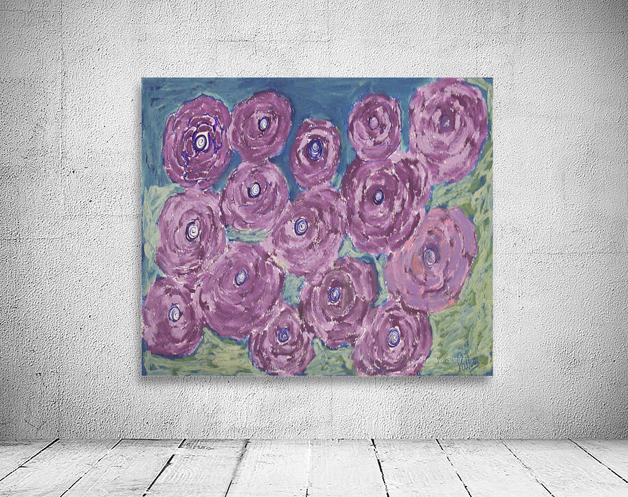 Purple flowers Wall Preview