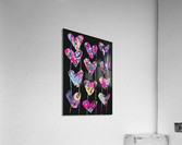 Black Multi hearts  Acrylic Print