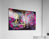 Black LOVE Acrylic Print
