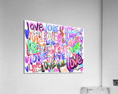 Colored written love Acrylic Print