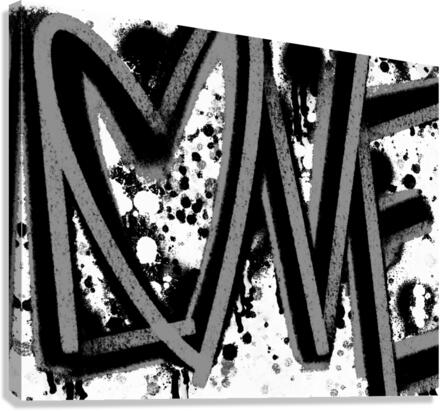 BLACK & WHITE LOVE Canvas Print